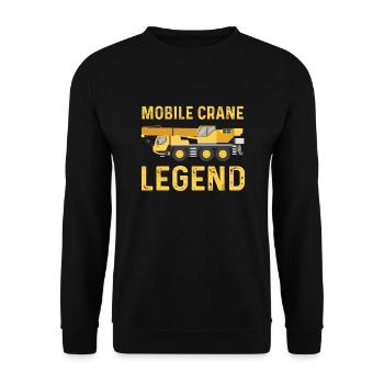 Mobilkran Legende - Unisex Pullover - Schwarz - Vorne - Alina (178cm) & Michal (187cm)