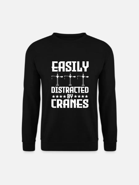Funny crane T-shirt - Unisex Sweatshirt - black