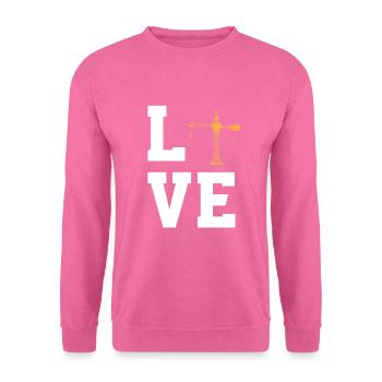 Liebe Kräne - Unisex Pullover - Pink - Vorne