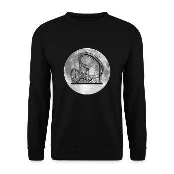 Roller coaster Moon Design - Unisex Sweatshirt - black - Front - Alina (178cm) & Michal (187cm)