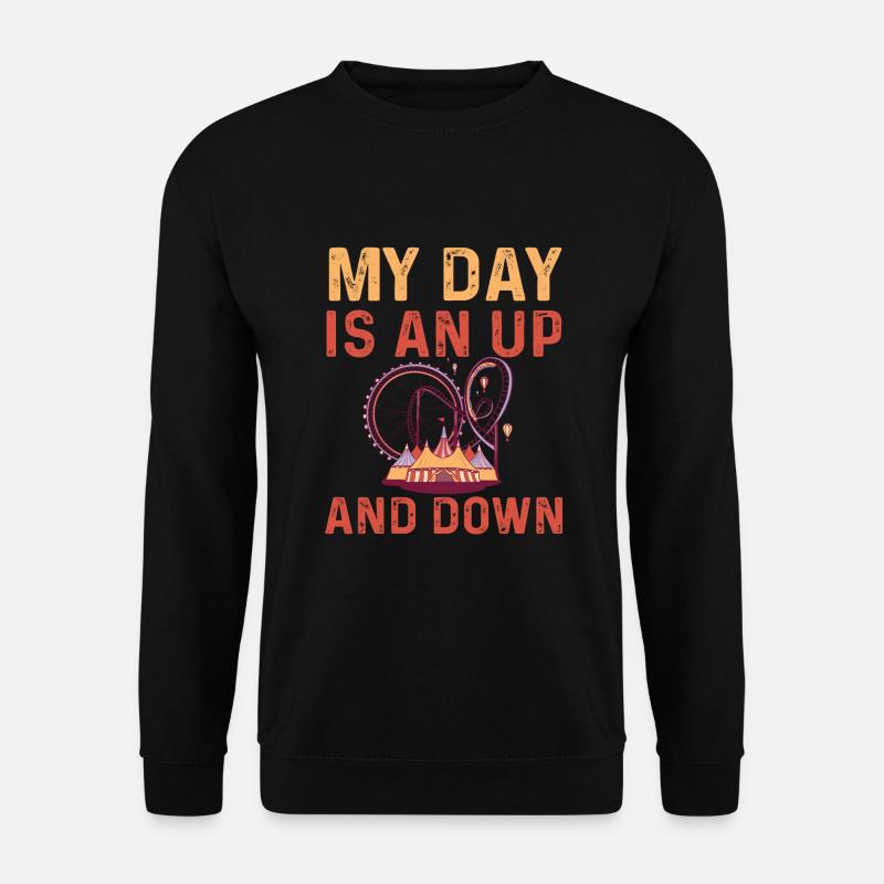 Lustiges Achterbahn Fan Design - Unisex Pullover - Schwarz