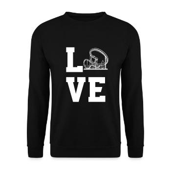 Montagnes russes d’amour - Sweat-shirt Unisexe - noir - Devant - Alina (178cm) & Michal (187cm)