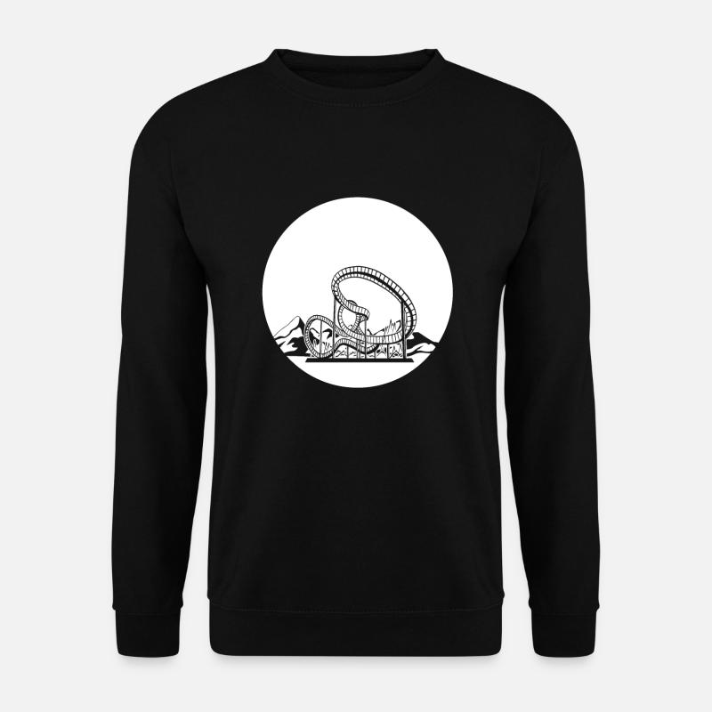 Achterbahn Mit Bergen - Unisex Pullover - Schwarz
