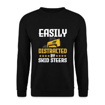 Funny skid steer loader saying - Unisex Sweatshirt - black - Front - Alina (178cm) & Michal (187cm)