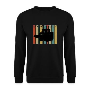 Skid Steer Loaders - Unisex Sweatshirt - black - Front - Alina (178cm) & Michal (187cm)