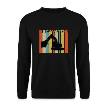 Great excavator design - Unisex Sweatshirt - black - Front - Alina (178cm) & Michal (187cm)