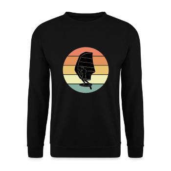 Rétro Wing Foiler - Sweat-shirt Unisexe - noir - Devant - Alina (178cm) & Michal (187cm)