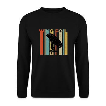 Wing Foil - Unisex Sweatshirt - black - Front - Alina (178cm) & Michal (187cm)