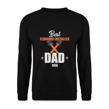 Bester Bodenleger Papa Aller Zeiten - Unisex Pullover - Schwarz - Vorne - Alina (178cm) & Michal (187cm)