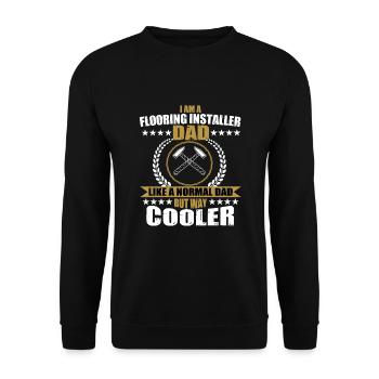 Bodenleger Papa - Unisex Pullover - Schwarz - Vorne - Alina (178cm) & Michal (187cm)