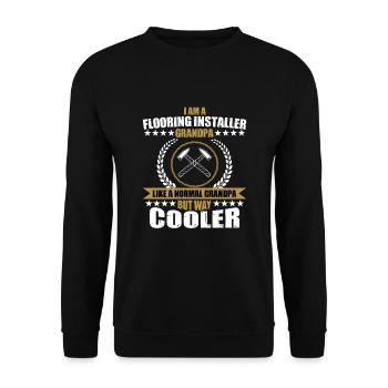 Toller Bodenleger Opa - Unisex Pullover - Schwarz - Vorne - Alina (178cm) & Michal (187cm)