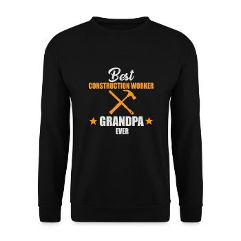 Best Construction Worker Grandpa - Unisex Sweatshirt - black - Front - Alina (178cm) & Michal (187cm)
