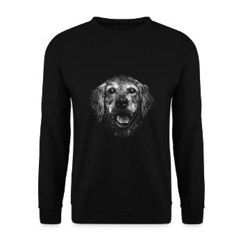 Golden Retrievers - Sweat-shirt Unisexe - noir - Devant - Alina (178cm) & Michal (187cm)