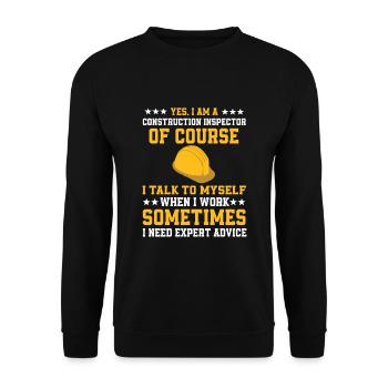 Meilleur inspecteur en bâtiment de tous les temps - Sweat-shirt Unisexe - noir - Devant - Alina (178cm) & Michal (187cm)