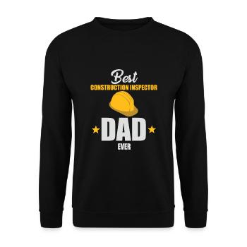 Inspecteur en bâtiment Papa - Sweat-shirt Unisexe - noir - Devant - Alina (178cm) & Michal (187cm)