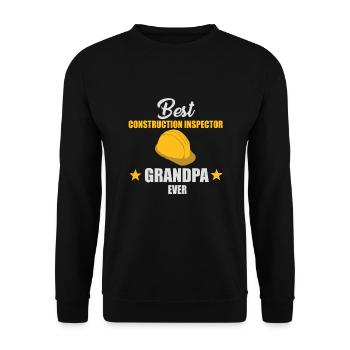 Grand-père inspecteur en bâtiment - Sweat-shirt Unisexe - noir - Devant - Alina (178cm) & Michal (187cm)