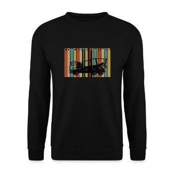 Betonmischer-lkw - Unisex Pullover - Schwarz - Vorne - Alina (178cm) & Michal (187cm)