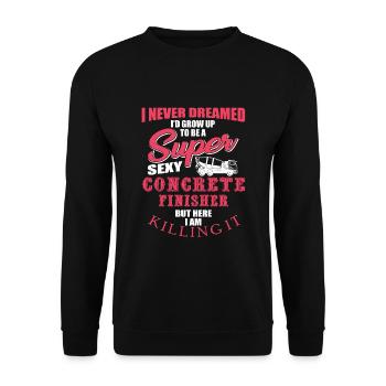 Drôle de cadeau de pavé en béton - Sweat-shirt Unisexe - noir - Devant - Alina (178cm) & Michal (187cm)