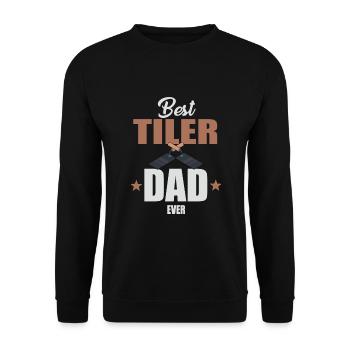 Meilleur père carreleur de tous les temps - Sweat-shirt Unisexe - noir - Devant - Alina (178cm) & Michal (187cm)