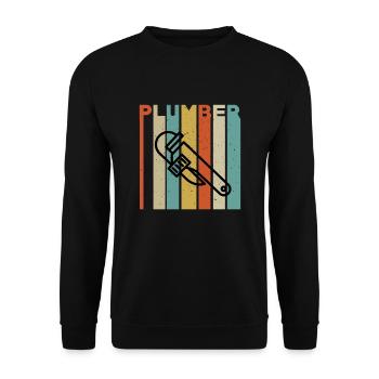 Plumber Pipe Tongs T-shirt - Sweat-shirt Unisexe - noir - Devant - Alina (178cm) & Michal (187cm)
