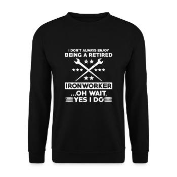 Drôle de métallurgique à la retraite - Sweat-shirt Unisexe - noir - Devant - Alina (178cm) & Michal (187cm)