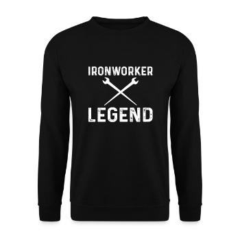 Ironworker Legend - Unisex Sweatshirt - black - Front - Alina (178cm) & Michal (187cm)