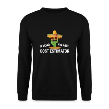 Estimateur de coût moyen pas si moyen - Sweat-shirt Unisexe - noir - Devant - Alina (178cm) & Michal (187cm)