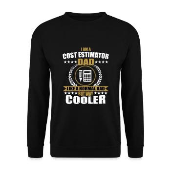 Estimateur de coûts papa - Sweat-shirt Unisexe - noir - Devant - Alina (178cm) & Michal (187cm)