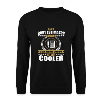 Estimateur de coûts grand-père - Sweat-shirt Unisexe - noir - Devant - Alina (178cm) & Michal (187cm)