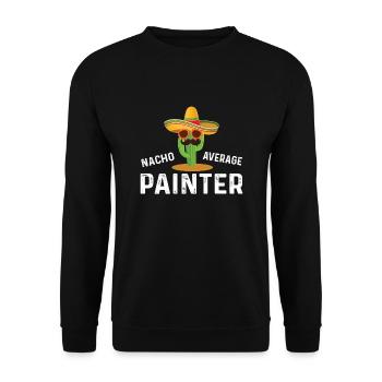 Peintre non moyen - Sweat-shirt Unisexe - noir - Devant - Alina (178cm) & Michal (187cm)