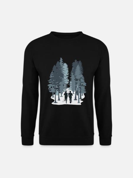 Courir, trail en forêt - Sweat-shirt Unisexe - noir