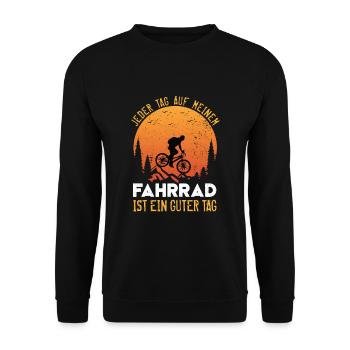 Bicycle Cycling Cycling Quote Gift Idea - Unisex Sweatshirt - black - Front - Alina (178cm) & Michal (187cm)