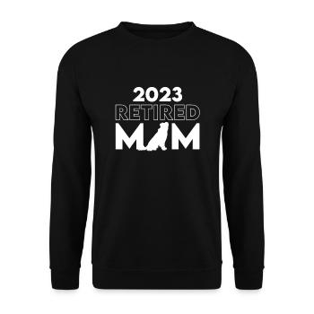 2023 Retired dog mom - Unisex Sweatshirt - black - Front - Alina (178cm) & Michal (187cm)