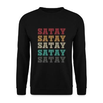 Chemise Satay - Sweat-shirt Unisexe - noir - Devant - Alina (178cm) & Michal (187cm)