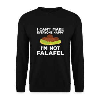 Funny falafel design - Unisex Sweatshirt - black - Front - Alina (178cm) & Michal (187cm)