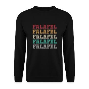 Great Falafel Shirt - Unisex Sweatshirt - black - Front - Alina (178cm) & Michal (187cm)
