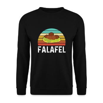 Retro falafel - Unisex Sweatshirt - black - Front - Alina (178cm) & Michal (187cm)