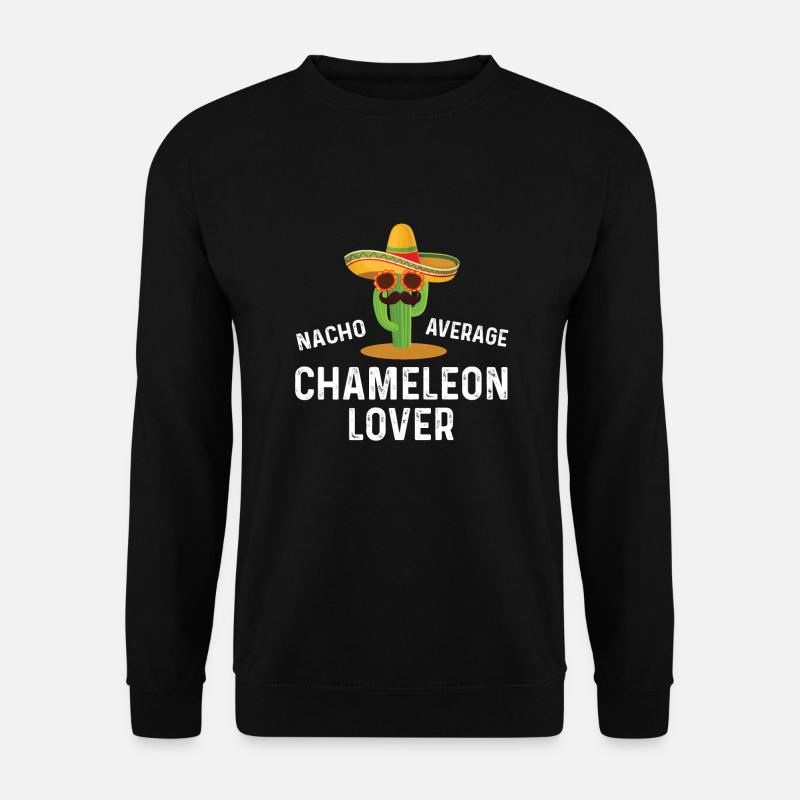 Nacho Durchschnittlicher Chamäleon-liebhaber - Unisex Pullover - Schwarz