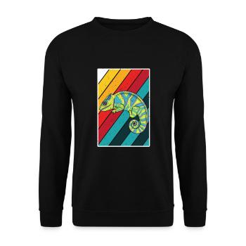 Chameleon - Unisex Sweatshirt - black - Front - Alina (178cm) & Michal (187cm)