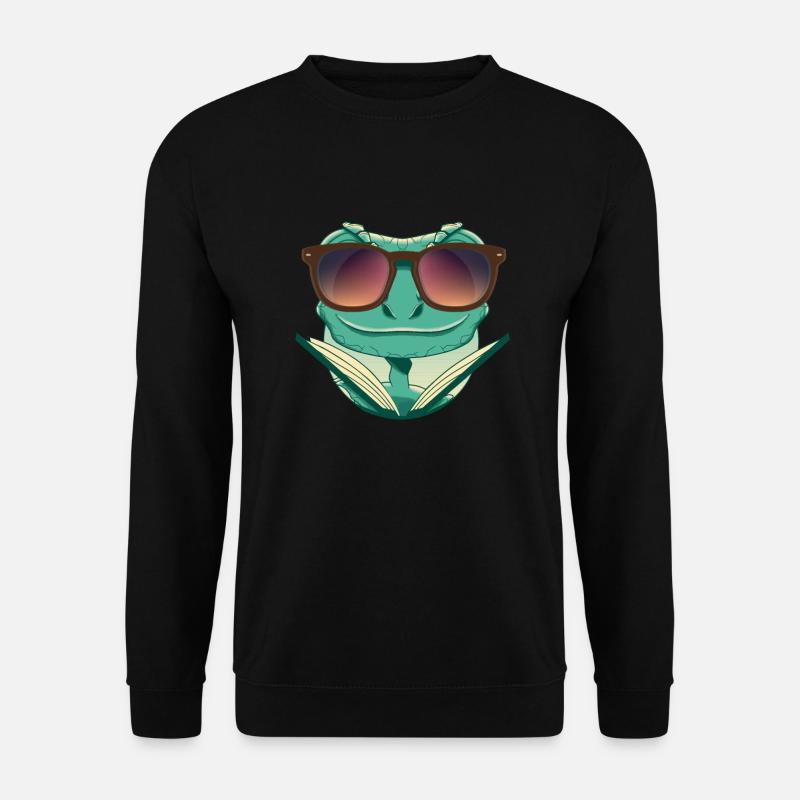 Cool chameleon with sunglasses - Unisex Sweatshirt - black