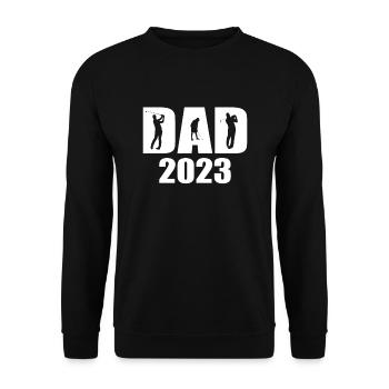 Papa 2023 for golfers - Unisex Sweatshirt - black - Front - Alina (178cm) & Michal (187cm)