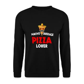 Nacho amateur moyen de pizza - Sweat-shirt Unisexe - noir - Devant - Alina (178cm) & Michal (187cm)