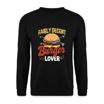 Amateur de hamburgers assez décent - Sweat-shirt Unisexe - noir - Devant - Alina (178cm) & Michal (187cm)