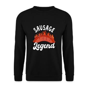 Sausage Legend - Unisex Sweatshirt - black - Front - Alina (178cm) & Michal (187cm)