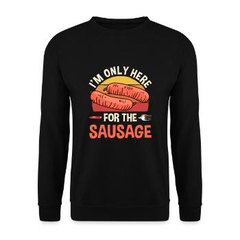 Cool design for sausage lovers - Unisex Sweatshirt - black - Front - Alina (178cm) & Michal (187cm)