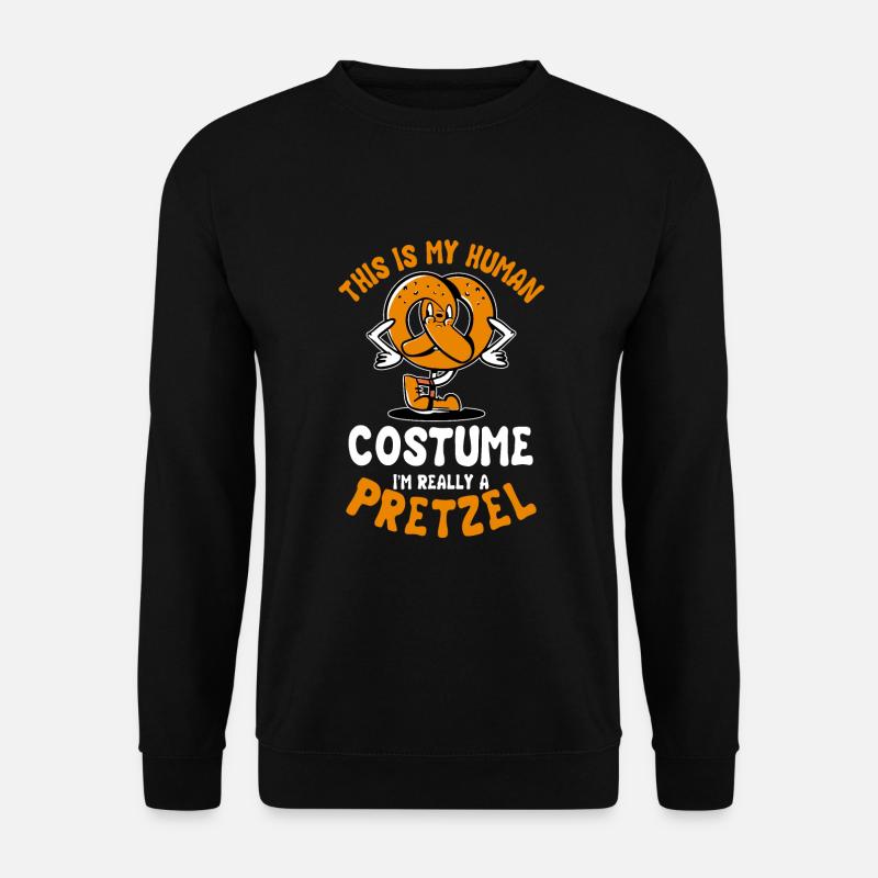 Menschliches Brezel Kostüm - Unisex Pullover - Schwarz