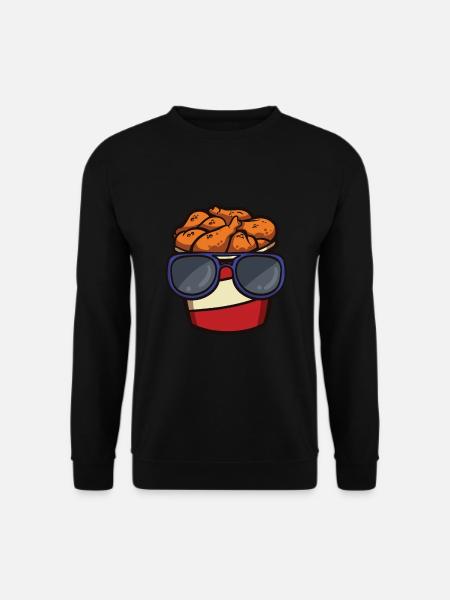 Fried Chicken Bucket with - Unisex Sweatshirt - black