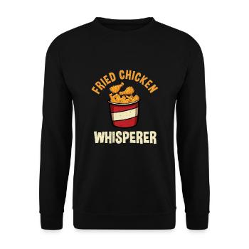 Fried chicken whisperer - Unisex Sweatshirt - black - Front - Alina (178cm) & Michal (187cm)