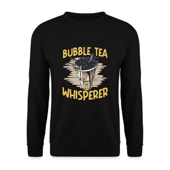 Bubble Tea Whisperer - Unisex Sweatshirt - black - Front - Alina (178cm) & Michal (187cm)