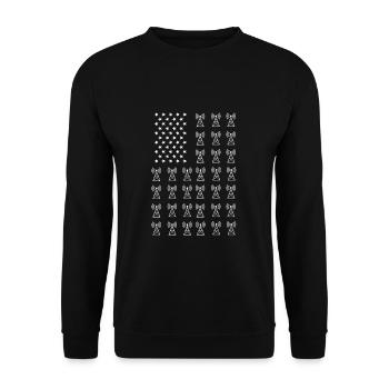 Radio Towers USA Radio Operators America - Unisex Sweatshirt - black - Front - Alina (178cm) & Michal (187cm)